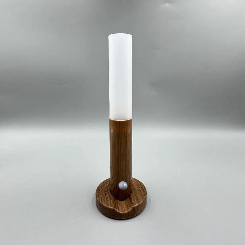 Magnetic motion-sensor night light, wood grain