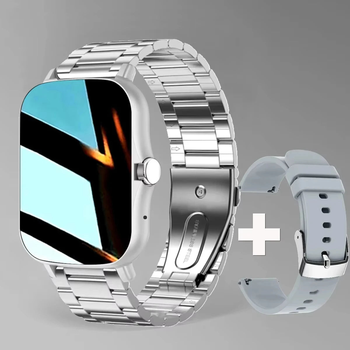 Square smart watch with Bluetooth calling – view 7