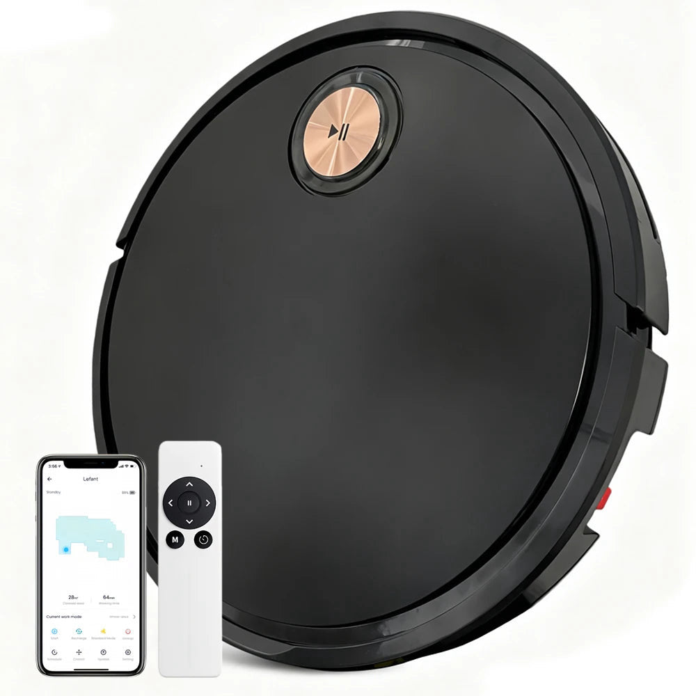 Slim robot vacuum and mop with app and remote – view 5