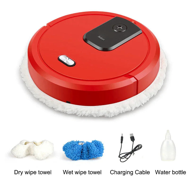 Mop robot with rotating pad and humidifying spray – view 4