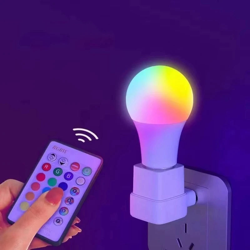 E27 color-changing LED bulb with 24-key remote – view 2