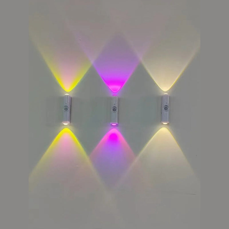Rechargeable up-down motion-sensor wall light