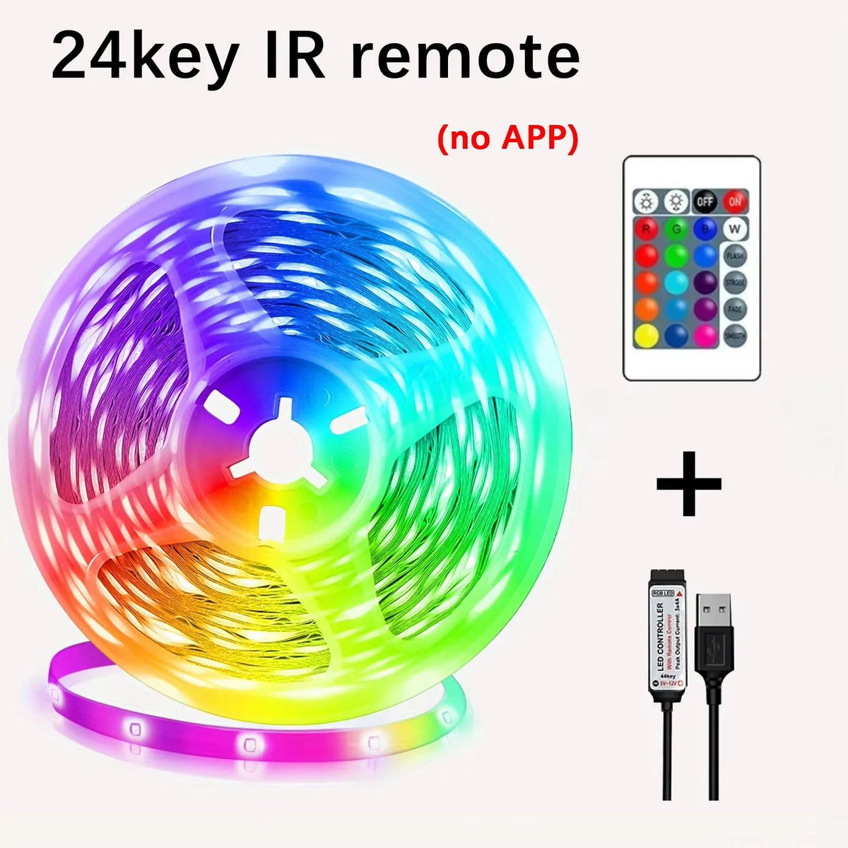 Adhesive RGB LED strip with app or remote, 5–20 m – view 3