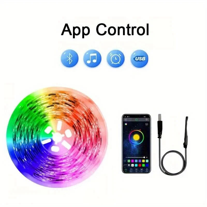 Adhesive RGB LED strip with app or remote, 5–20 m – view 4