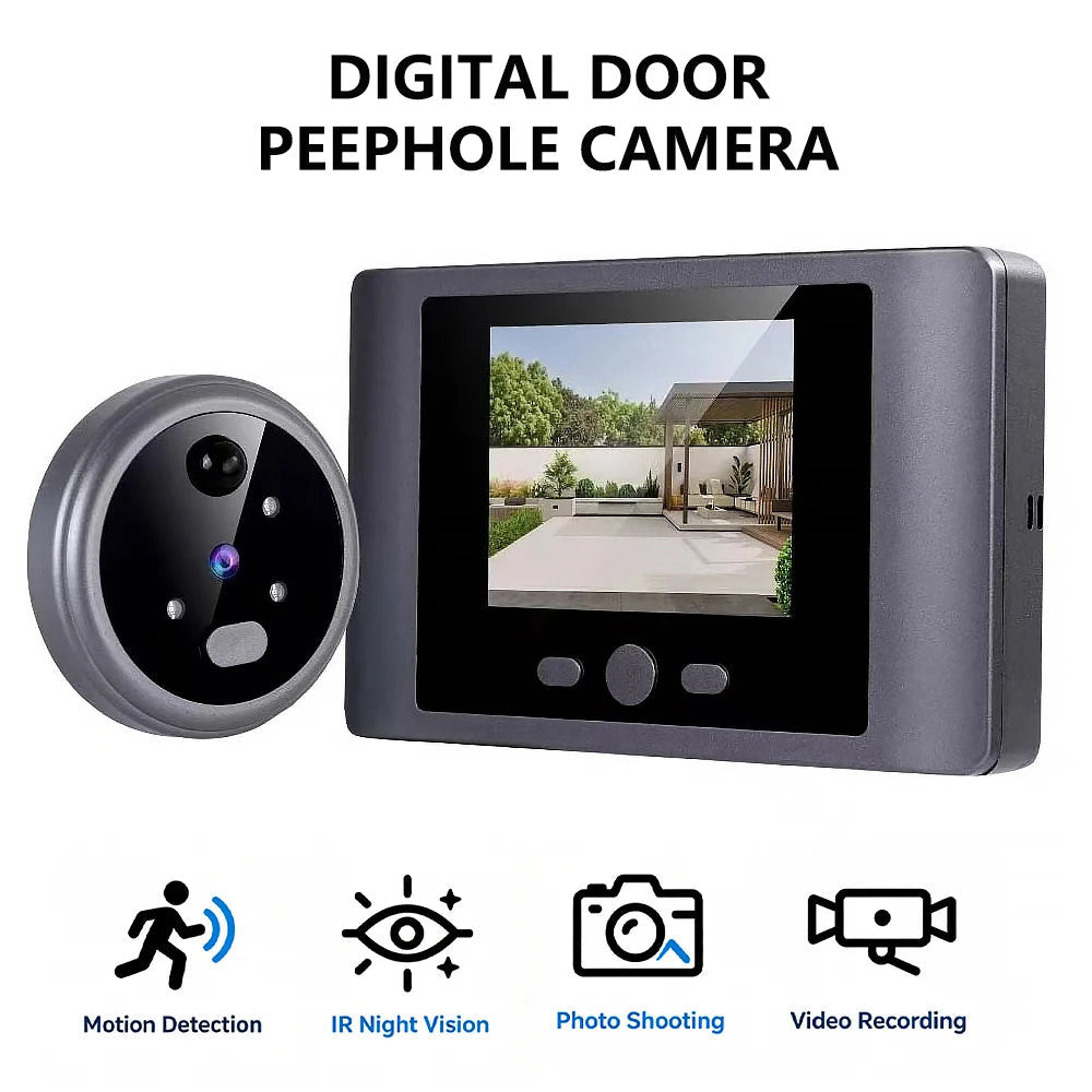 Digital peephole door viewer with LCD screen – view 2
