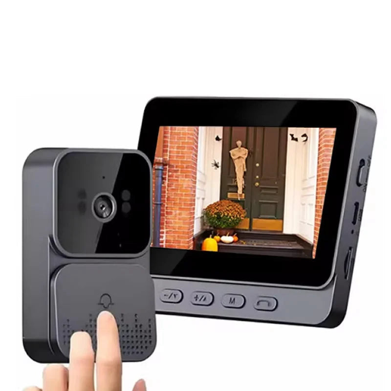 Wireless video doorbell with 4.3" indoor monitor – view 2
