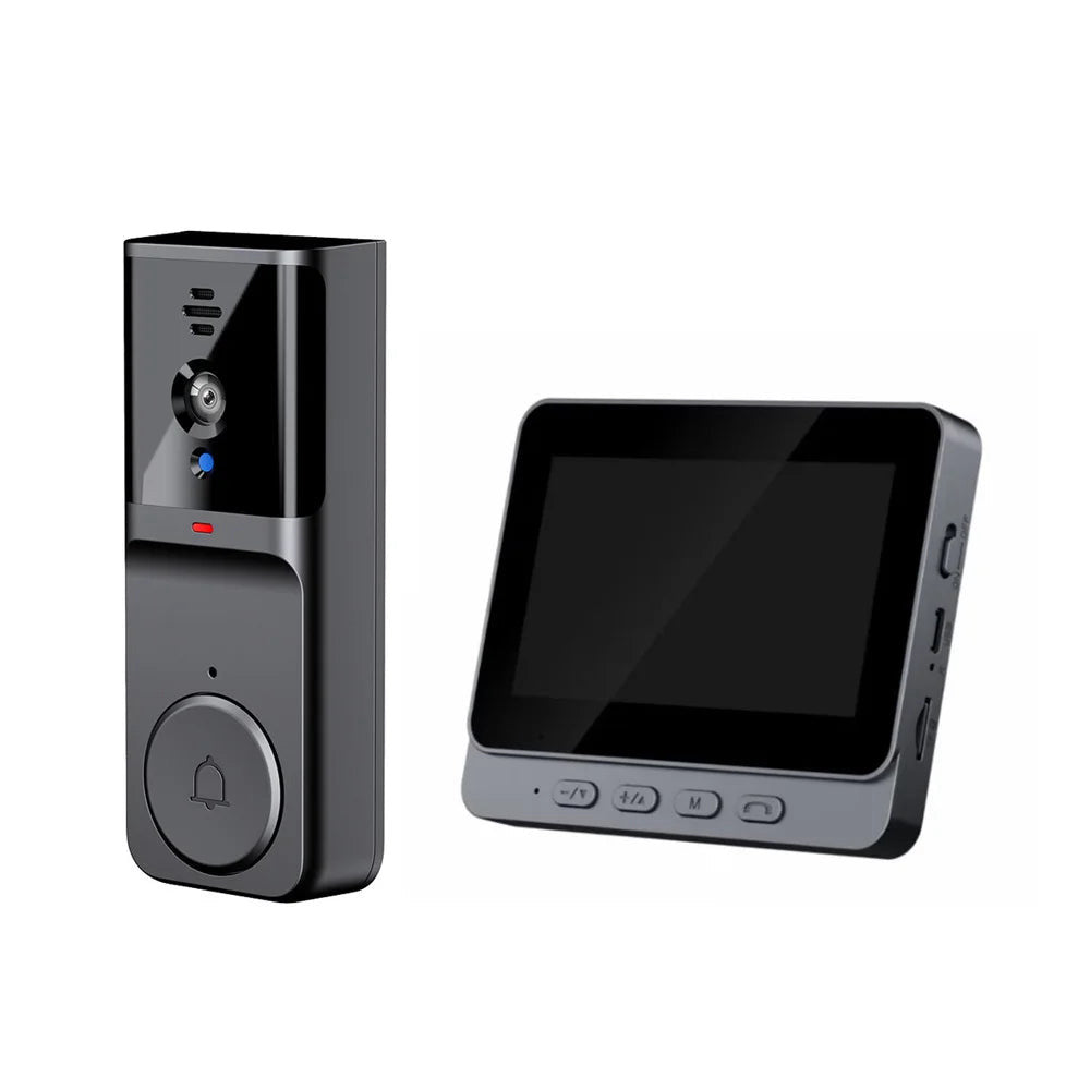 Wireless video doorbell with 4.3" monitor, private link – view 2