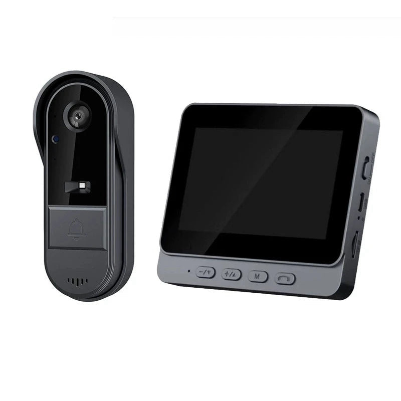 Wireless video doorbell with 4.3" monitor, private link – view 4