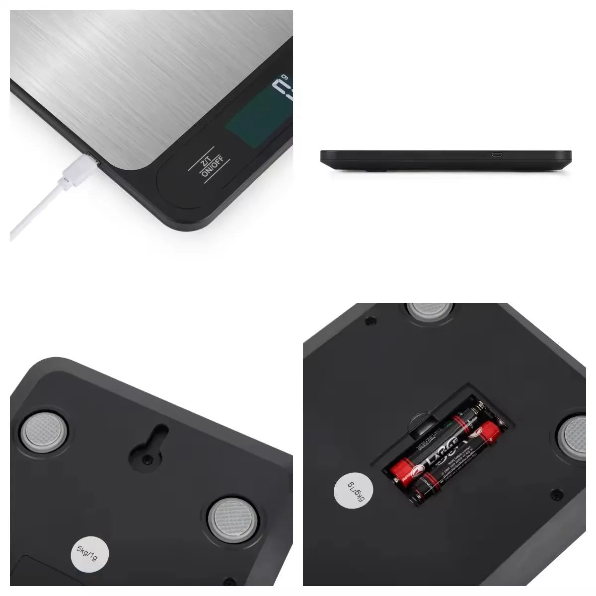 Digital kitchen scale with 1 g precision, up to 10 kg – view 3