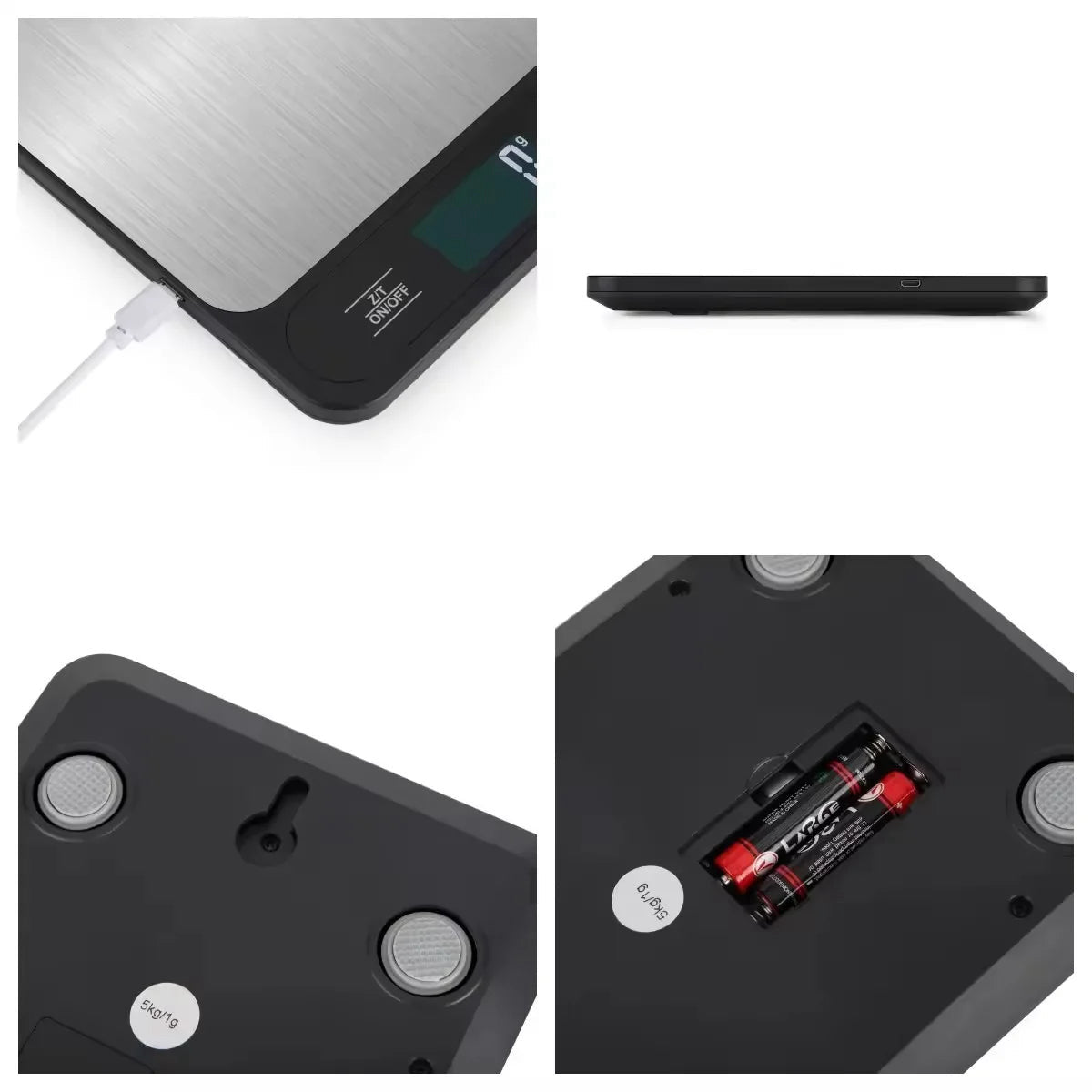 Digital kitchen scale with 1 g precision, up to 10 kg – view 4
