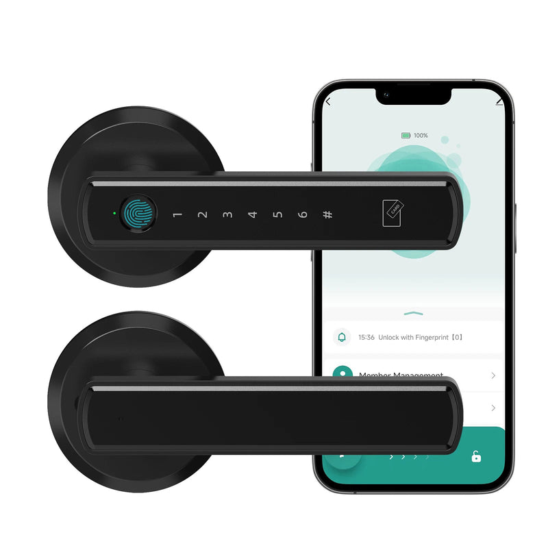 Viladepot D6 fingerprint lever lock with keypad and app