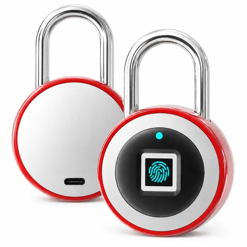 Fingerprint padlock, IP68, USB rechargeable – view 2