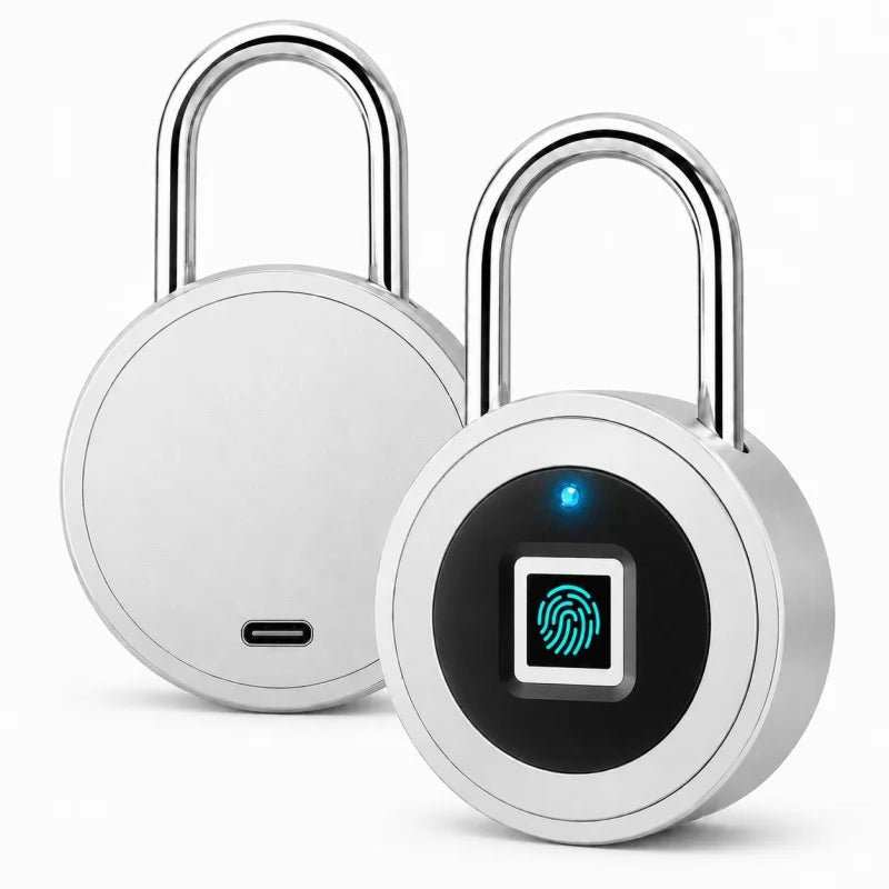 Fingerprint padlock, IP68, USB rechargeable – view 3