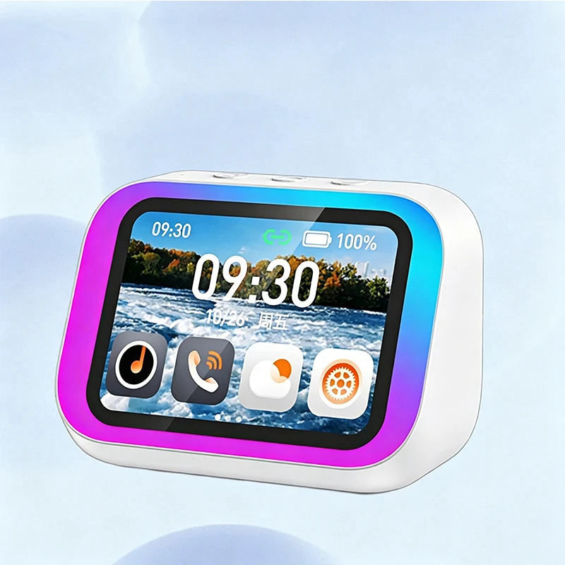 Bluetooth smart speaker with 4-inch display and alarm clock – view 2