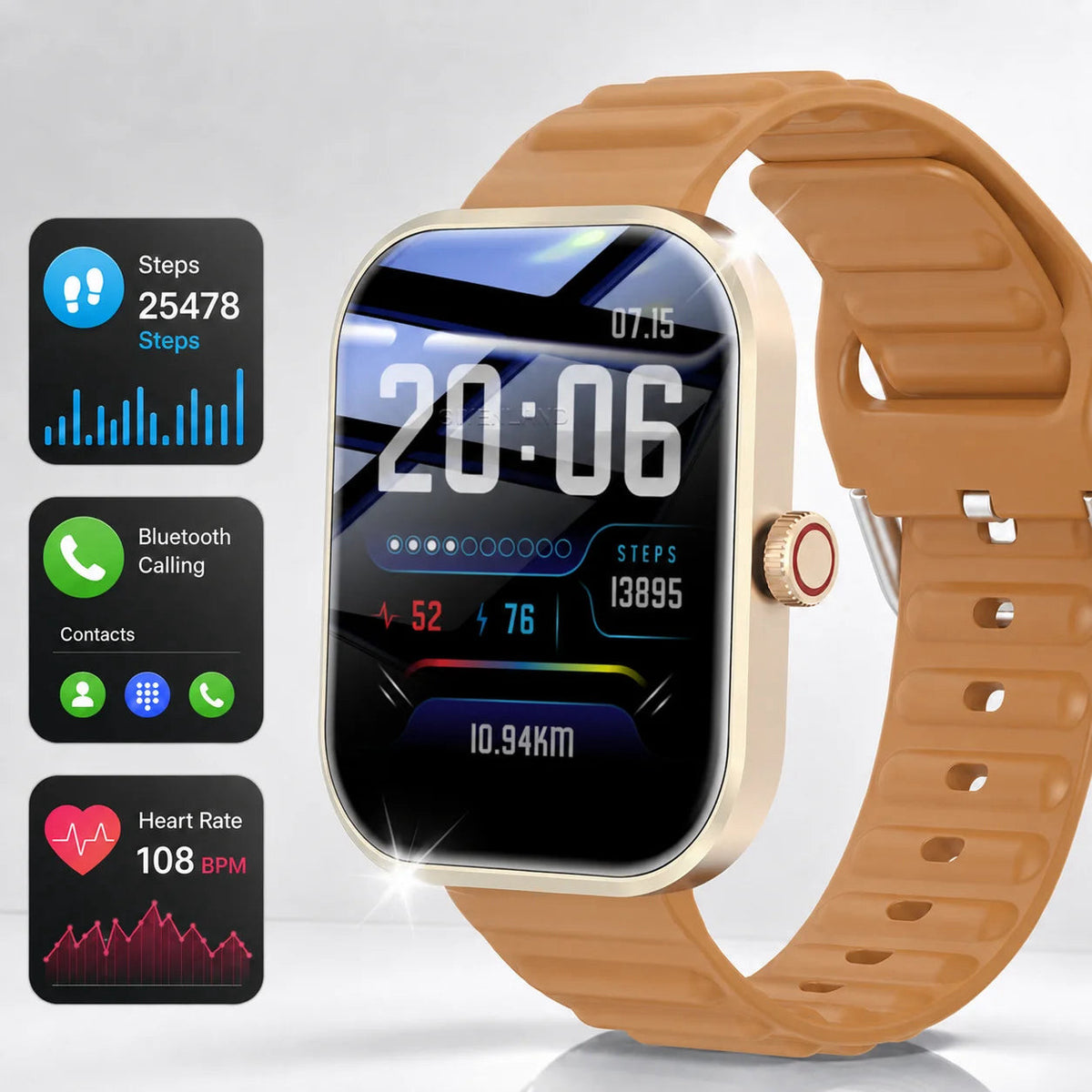 Smart watch with 2.01" display and Bluetooth calling – view 2