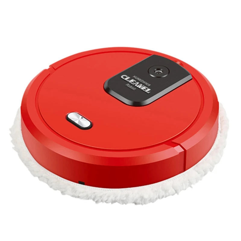 Rotating mop robot with humidifying spray