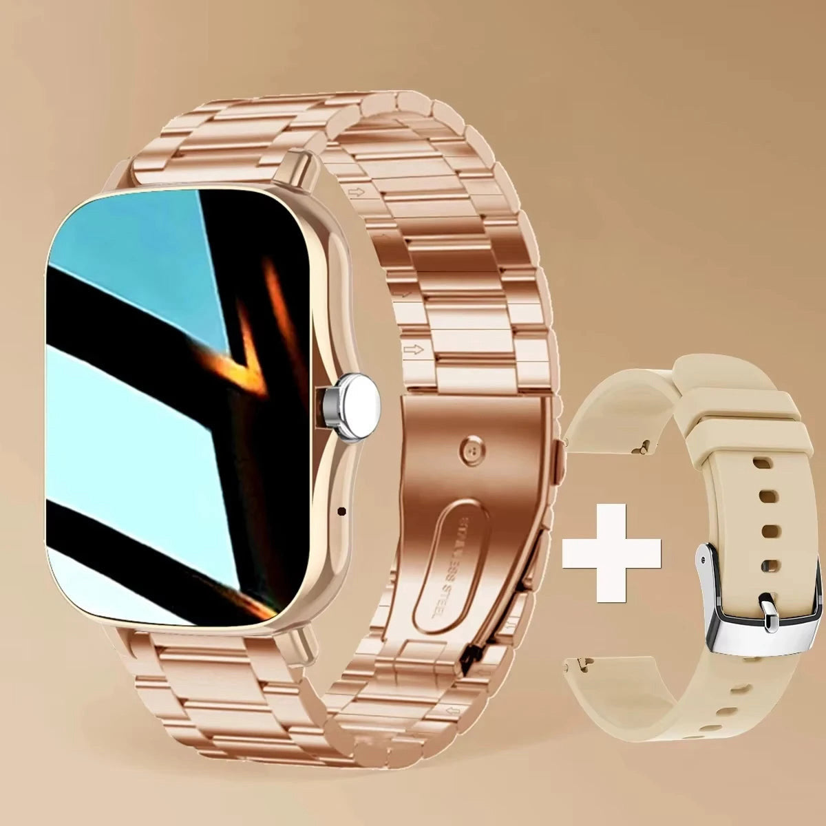 Square smart watch with Bluetooth calling – view 6