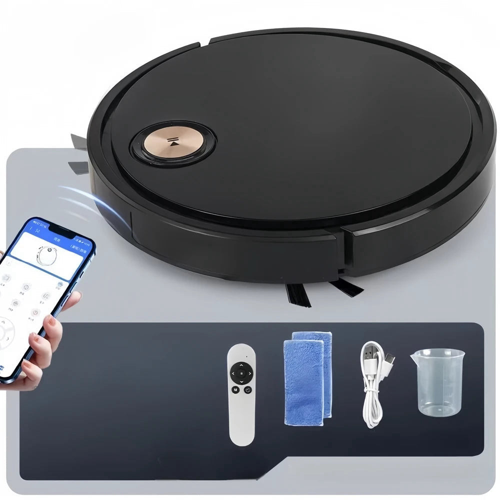 Slim robot vacuum and mop with app and remote – view 4