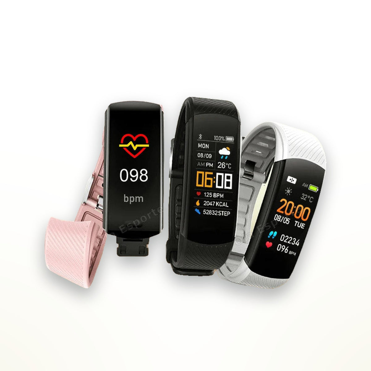 Fitness tracker band with heart rate and sleep tracking – view 2