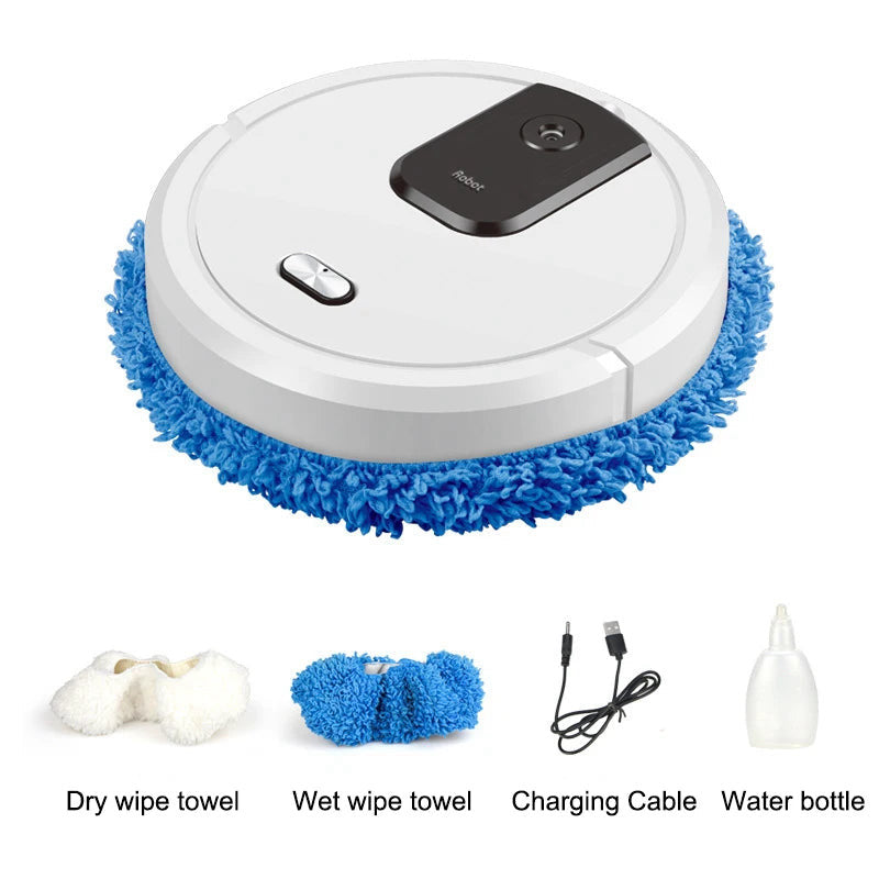 Mop robot with rotating pad and humidifying spray – view 5