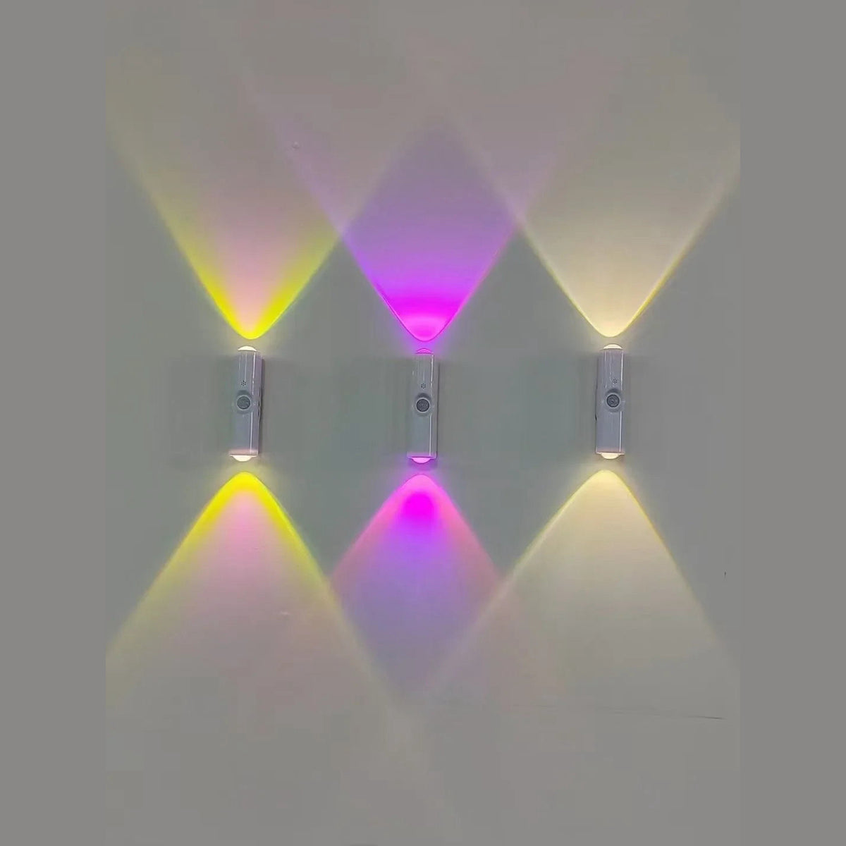 Rechargeable up-down motion-sensor wall light