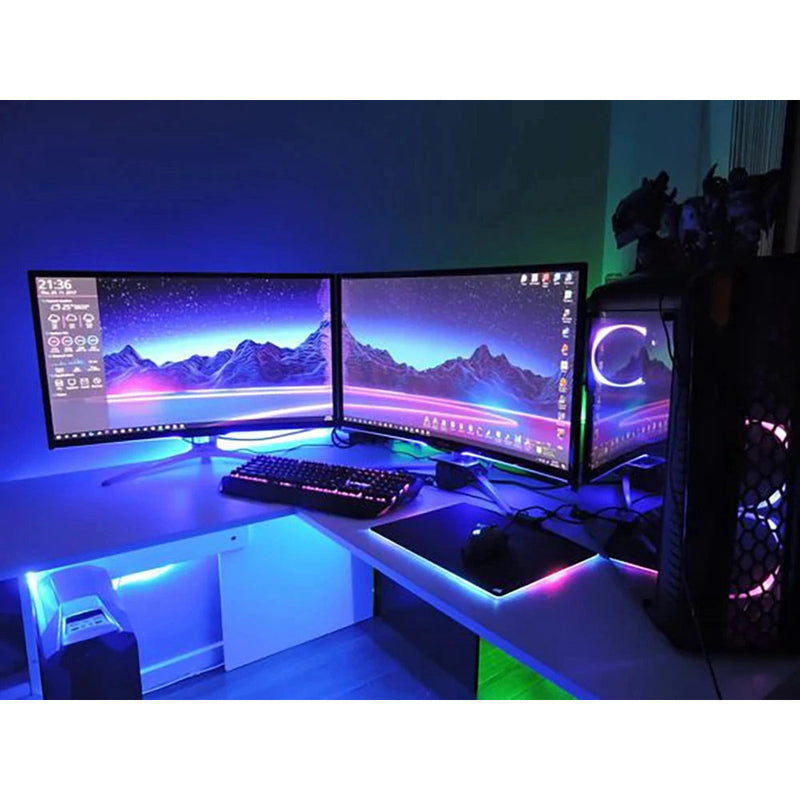 Bluetooth RGB LED strip with 24-key remote, 1–5 m