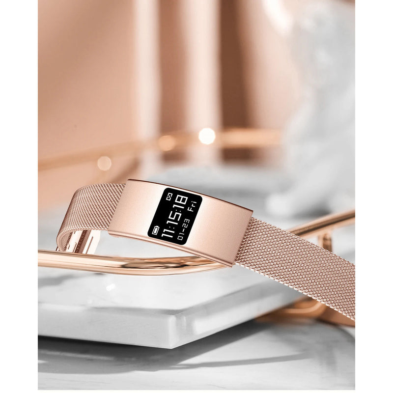 Slim fitness tracker with heart rate and sleep tracking
