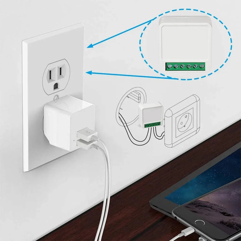 Wi-Fi 16 A in-wall switch module, Tuya