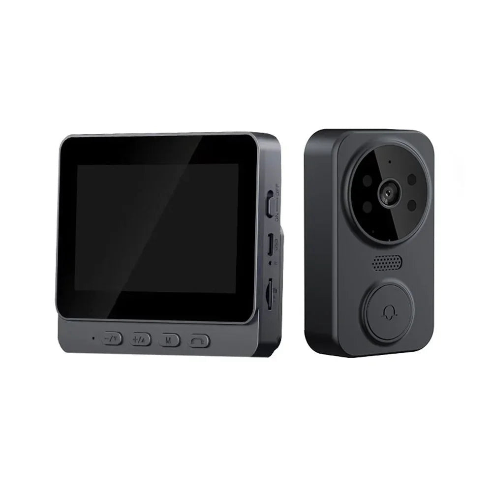 Wireless video doorbell with 4.3" monitor, no Wi-Fi needed – view 3