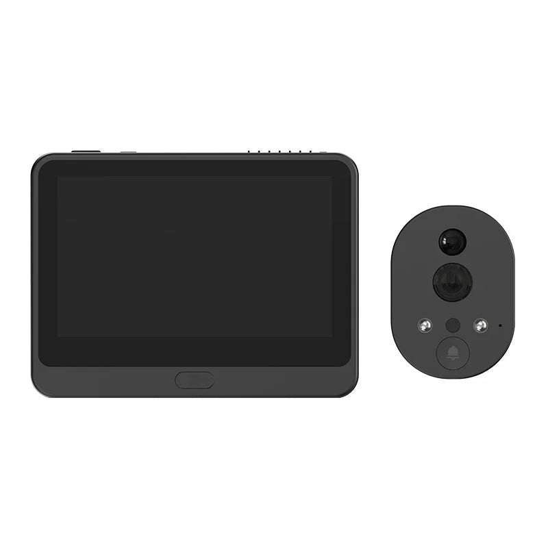 Wireless peephole doorbell camera with 4.3" monitor