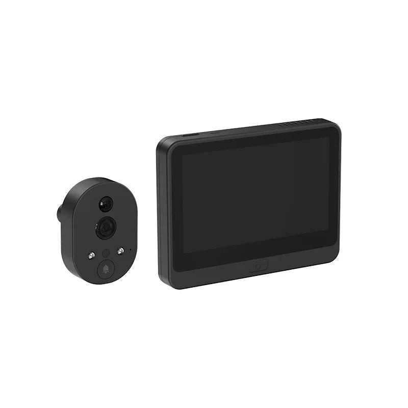 Wireless peephole doorbell camera with 4.3" monitor – view 2