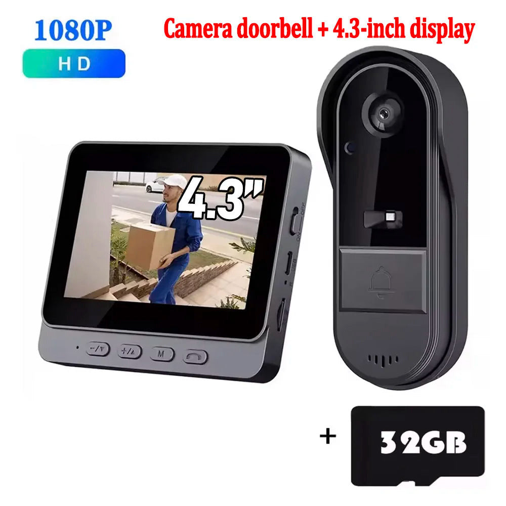 Wireless video doorbell with 4.3" screen, IP65 – view 2
